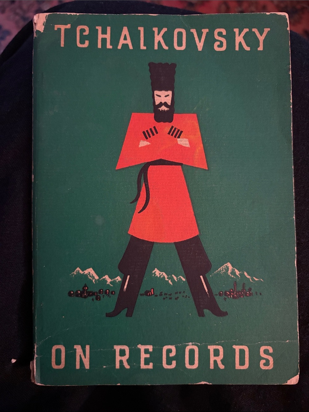 Tchaikovsky On Records Vintage-Inspired Green & Red Art Paperback Book